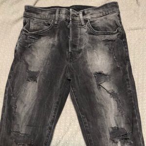 H&M Super Skinny Distressed Black Jeans 30x34